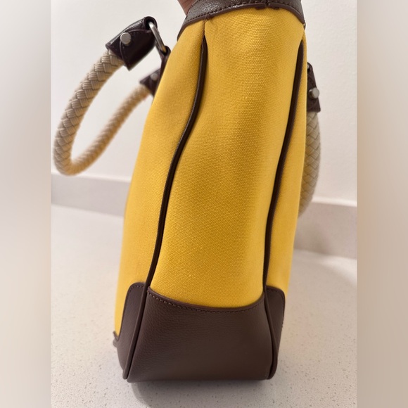 Coldwater Creek Yellow and Brown Tote Bag - Picture 5 of 9